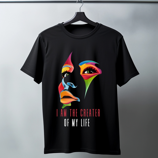 Women Printed Cotton T Shirt | Round Neck | Half Sleeves| 100% Cotton | Regular Fit T-Shirt | Teen | Teen Vibes