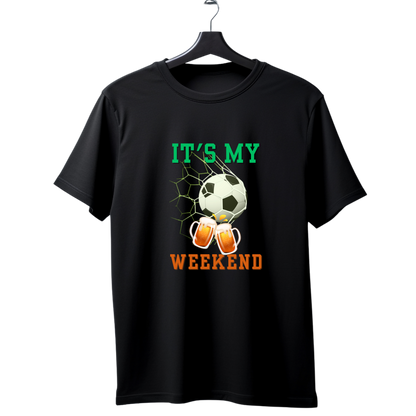 Men’s Printed Cotton T Shirt | Weekend |Round Neck | Half Sleeves|100% Cotton | Regular Fit T-Shirt | Teens | Teen Vibes