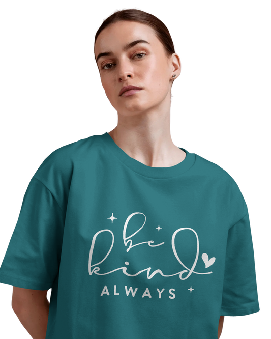 Women Oversize Tee | Printed | 100% Cotton T Shirt | Round Neck | Half Sleeves| Designed by NEOX | Vibrant Colors