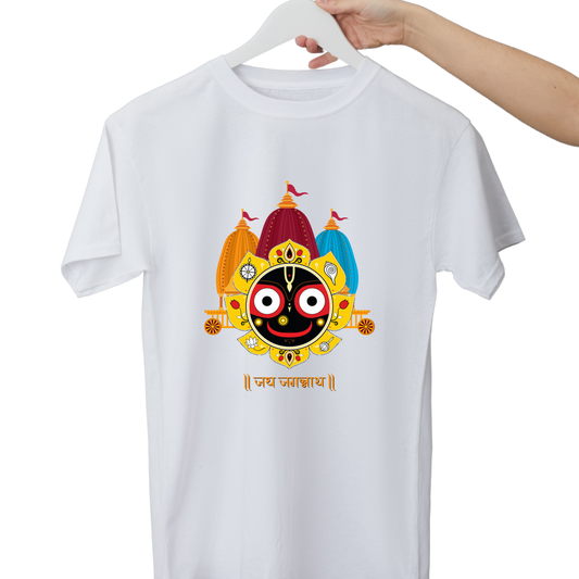 Unisex Printed Cotton T Shirt | Aastha | Round Neck | Half Sleeves|100% Cotton Regular Fit T-Shirt | Women | Men |