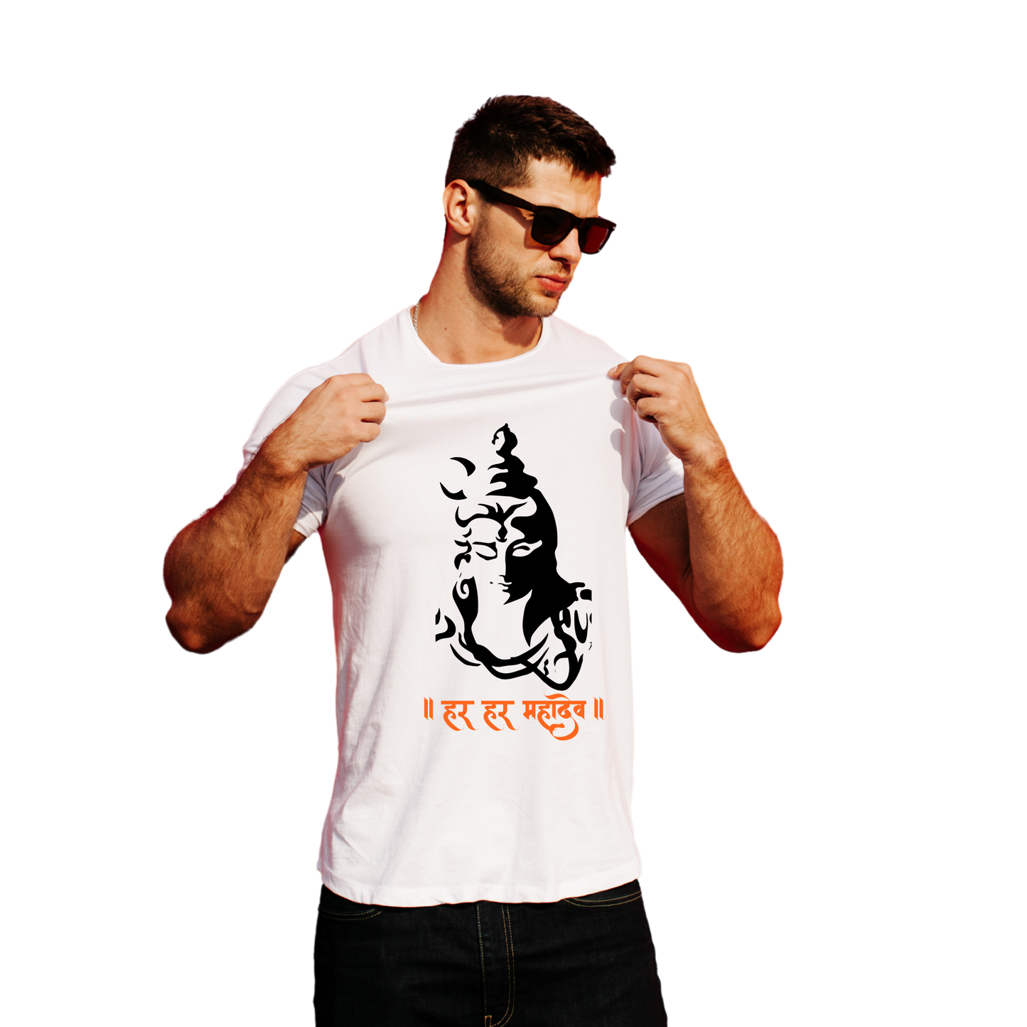 Unisex Printed Cotton T Shirt | Aastha | Round Neck | Half Sleeves|100% Cotton Regular Fit T-Shirt | Women | Men |