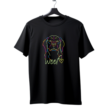 Unisex Printed Cotton T Shirt | Dog Lovers | Round Neck | Half Sleeves|100% Cotton Regular Fit T-Shirt | Women | Men |