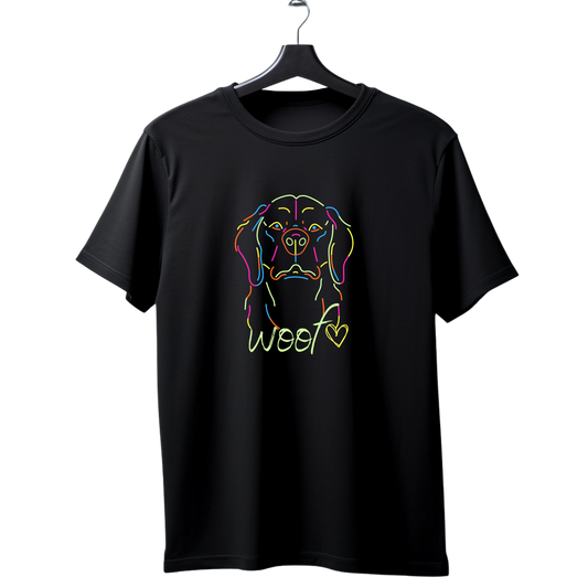 Unisex Printed Cotton T Shirt | Dog Lovers | Round Neck | Half Sleeves|100% Cotton Regular Fit T-Shirt | Women | Men |