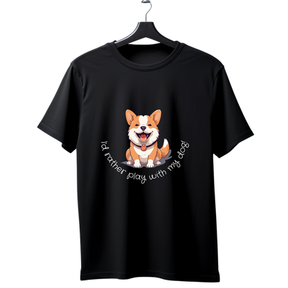 Unisex Printed Cotton T Shirt | Dog Lovers | Round Neck | Half Sleeves|100% Cotton Regular Fit T-Shirt | Women | Men |