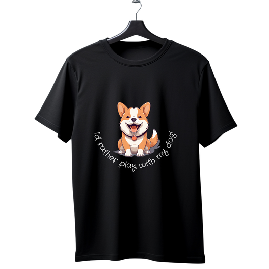 Unisex Printed Cotton T Shirt | Dog Lovers | Round Neck | Half Sleeves|100% Cotton Regular Fit T-Shirt | Women | Men |