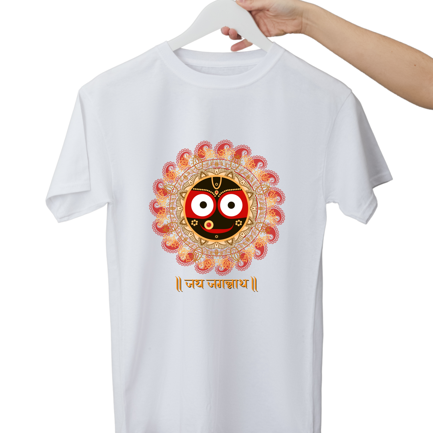 Unisex Printed Cotton T Shirt | Aastha | Round Neck | Half Sleeves|100% Cotton Regular Fit T-Shirt | Women | Men |