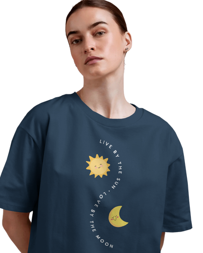 Women Oversize Tee | Printed | 100% Cotton T Shirt | Round Neck | Half Sleeves| Designed by NEOX | Vibrant Colors