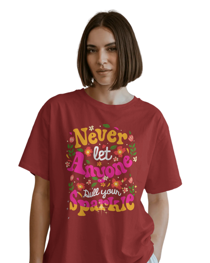 Oversize Tee Women | Printed | 100% Cotton T Shirt | Round Neck | Half Sleeves| Designed by NEOX | Vibrant Colors