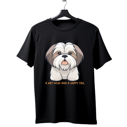 Unisex Printed Cotton T Shirt | Dog Lovers | Round Neck | Half Sleeves|100% Cotton Regular Fit T-Shirt | Women | Men |