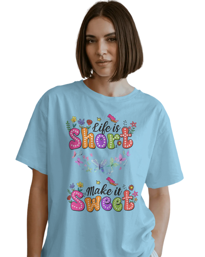 Women Oversize Tee | Printed | 100% Cotton T Shirt | Round Neck | Half Sleeves| Designed by NEOX | Vibrant Colors