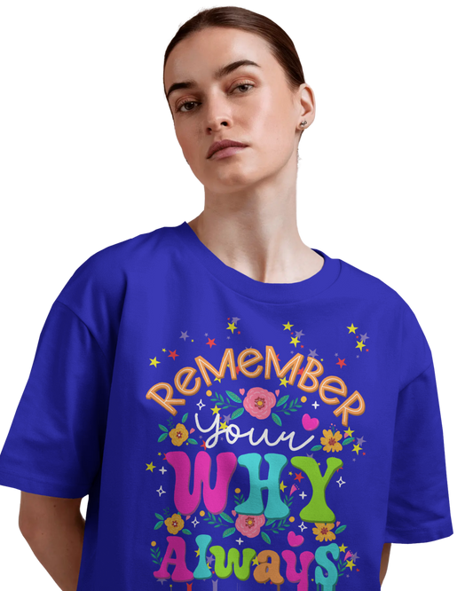 Women Oversize Tee | Printed | 100% Cotton T Shirt | Round Neck | Half Sleeves| Designed by NEOX | Vibrant Colors