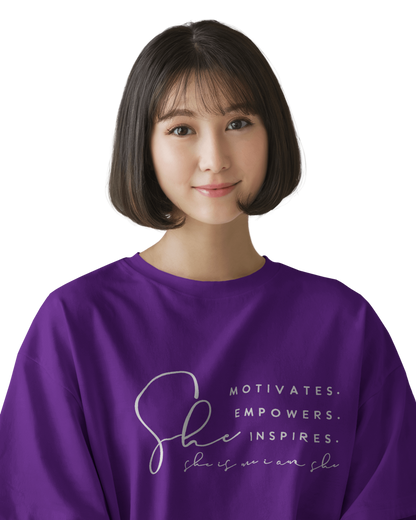Women Oversize Tee | Printed | 100% Cotton T Shirt | Round Neck | Half Sleeves| Designed by NEOX | Vibrant Colors