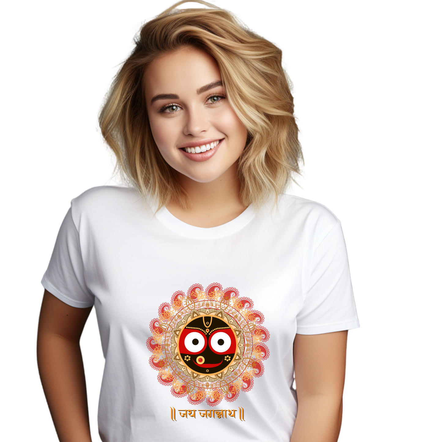 Unisex Printed Cotton T Shirt | Aastha | Round Neck | Half Sleeves|100% Cotton Regular Fit T-Shirt | Women | Men |