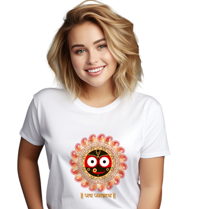 Unisex Printed Cotton T Shirt | Aastha | Round Neck | Half Sleeves|100% Cotton Regular Fit T-Shirt | Women | Men |
