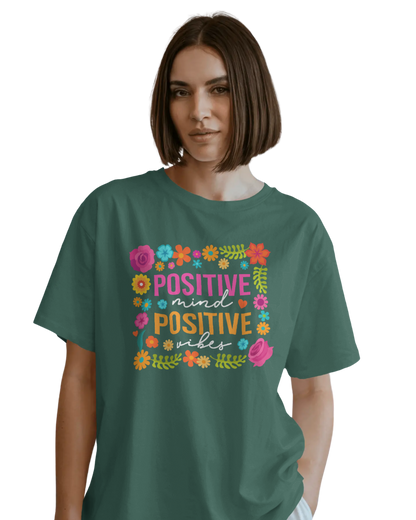Women Oversize Tee | Printed | 100% Cotton T Shirt | Round Neck | Half Sleeves| Designed by NEOX | Vibrant Colors