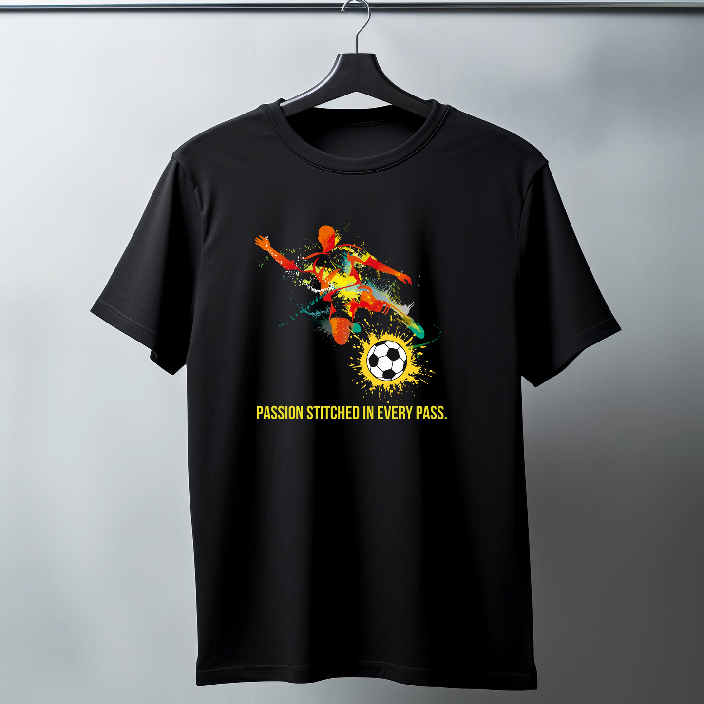 Men’s Printed Cotton T Shirt | Foot Ball |Round Neck | Half Sleeves|100% Cotton | Regular Fit T-Shirt | Teens | Teen Vibes