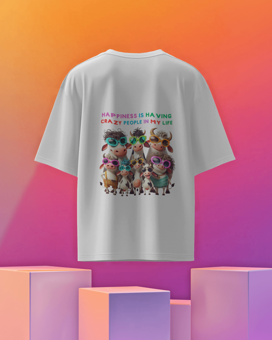 Oversize | Unisex Printed Cotton T Shirt | Round Neck | Half Sleeves|100% Cotton | Women | Men | Teen | Teen Vibes