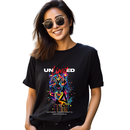 Women Printed Cotton T Shirt | Round Neck | Half Sleeves| 100% Cotton | Regular Fit T-Shirt | Teen | Teen Vibes