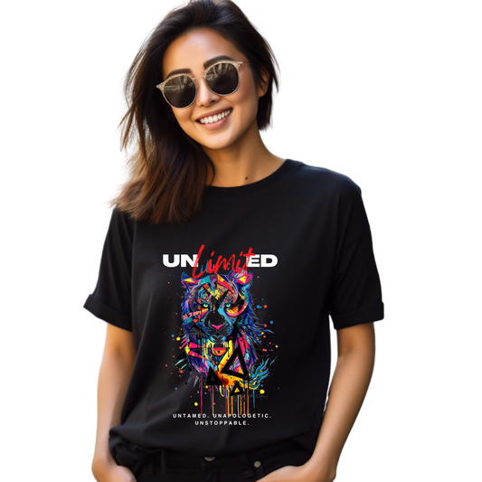 Women Printed Cotton T Shirt | Round Neck | Half Sleeves| 100% Cotton | Regular Fit T-Shirt | Teen | Teen Vibes