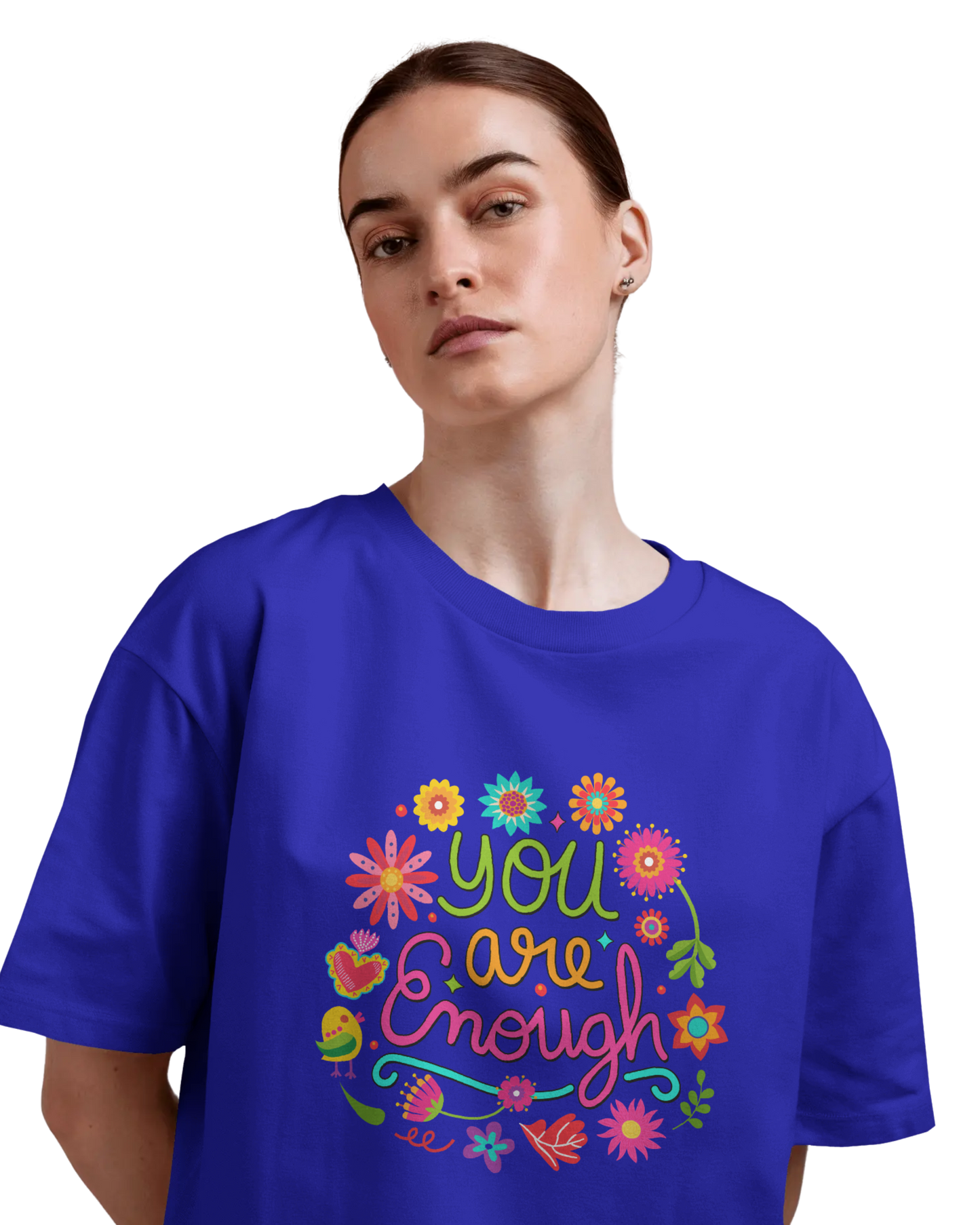 Women Oversize Tee | Printed | 100% Cotton T Shirt | Round Neck | Half Sleeves| Designed by NEOX | Vibrant Colors