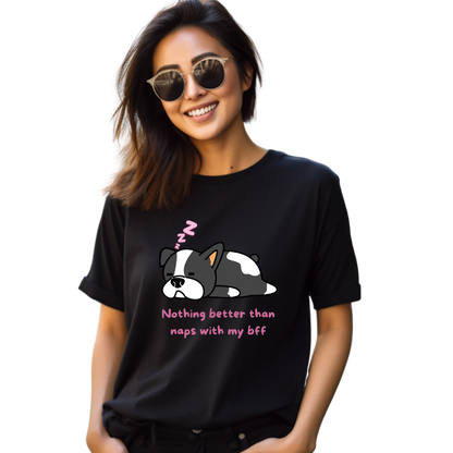 Unisex Printed Cotton T Shirt | Dog Lovers | Round Neck | Half Sleeves|100% Cotton Regular Fit T-Shirt | Women | Men