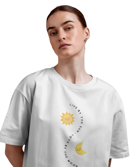 Women Oversize Tee | Printed | 100% Cotton T Shirt | Round Neck | Half Sleeves| Designed by NEOX | Vibrant Colors