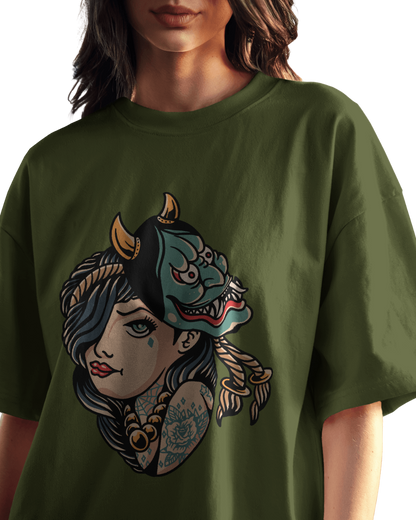 Women Oversize Tee |Street wear | Casual Wear | 100% Cotton T Shirt | Round Neck | Half Sleeves| Vibrant Colors