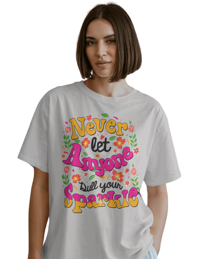 Women Oversize Tee | Printed | 100% Cotton T Shirt | Round Neck | Half Sleeves| Designed by NEOX | Vibrant Colors