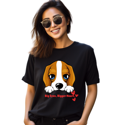Unisex Printed Cotton T Shirt | Dog Lovers | Round Neck | Half Sleeves|100% Cotton Regular Fit T-Shirt | Women | Men |