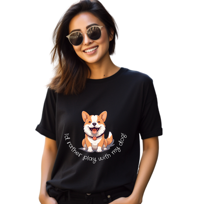 Unisex Printed Cotton T Shirt | Dog Lovers | Round Neck | Half Sleeves|100% Cotton Regular Fit T-Shirt | Women | Men |