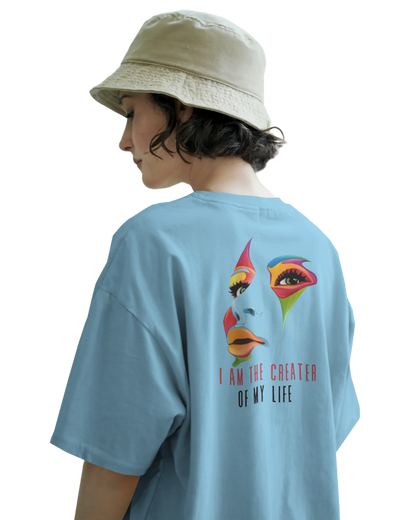Women Oversize Tee | Printed | 100% Cotton T Shirt | Round Neck | Half Sleeves| Designed by NEOX | Vibrant Colors