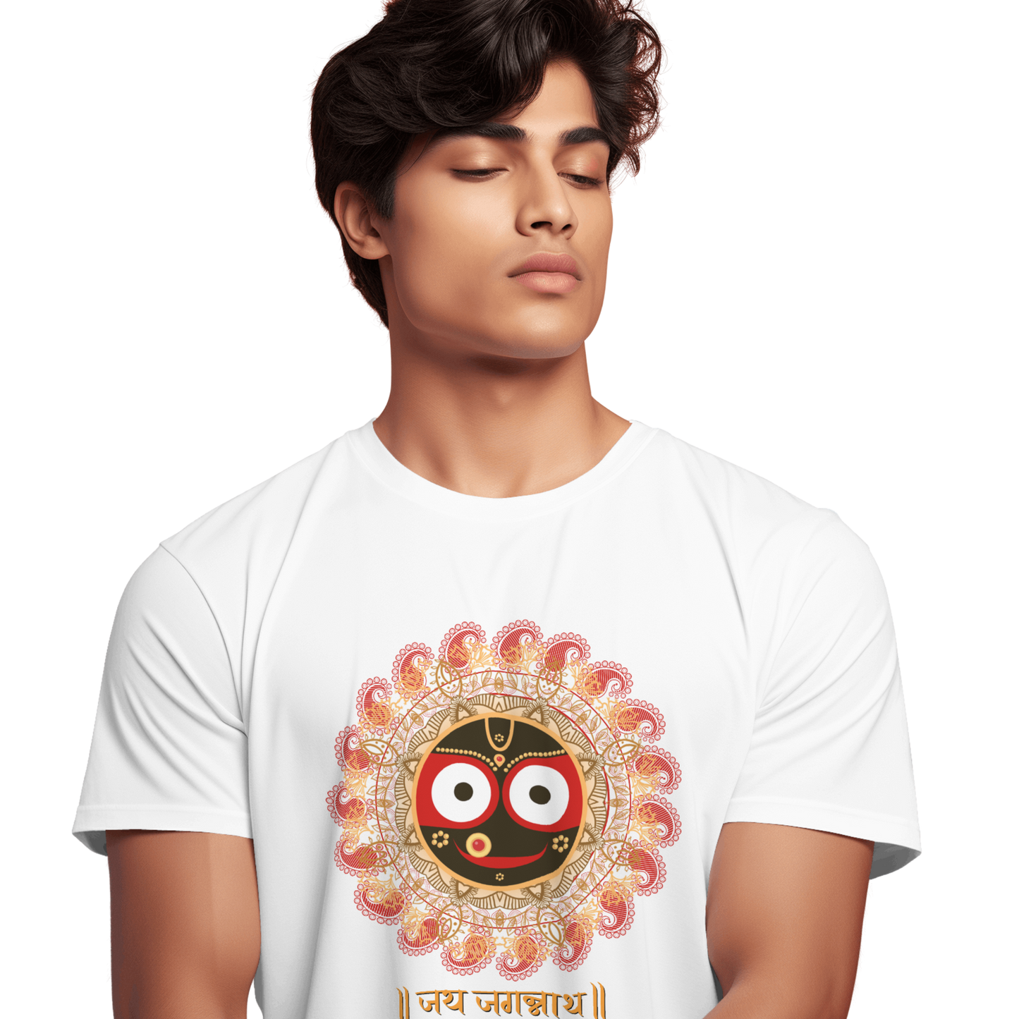Unisex Printed Cotton T Shirt | Aastha | Round Neck | Half Sleeves|100% Cotton Regular Fit T-Shirt | Women | Men |