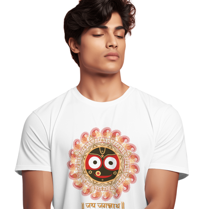 Unisex Printed Cotton T Shirt | Aastha | Round Neck | Half Sleeves|100% Cotton Regular Fit T-Shirt | Women | Men |