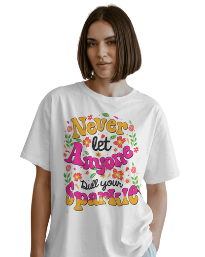 Women Oversize Tee | Printed | 100% Cotton T Shirt | Round Neck | Half Sleeves| Designed by NEOX | Vibrant Colors