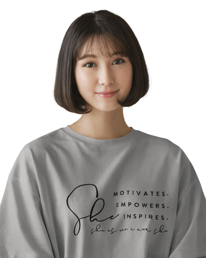 Women Oversize Tee | Printed | 100% Cotton T Shirt | Round Neck | Half Sleeves| Designed by NEOX | Vibrant Colors