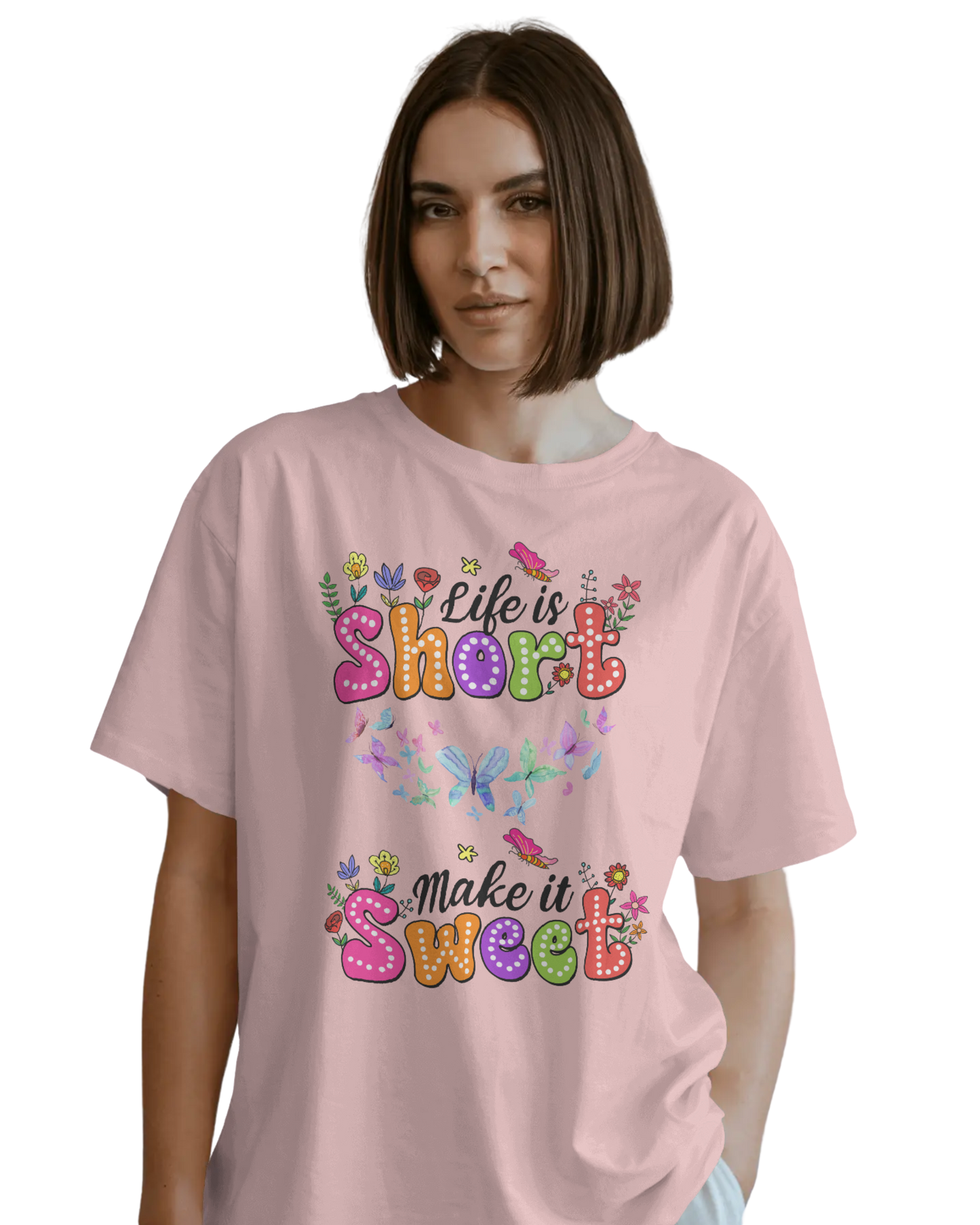 Women Oversize Tee | Printed | 100% Cotton T Shirt | Round Neck | Half Sleeves| Designed by NEOX | Vibrant Colors