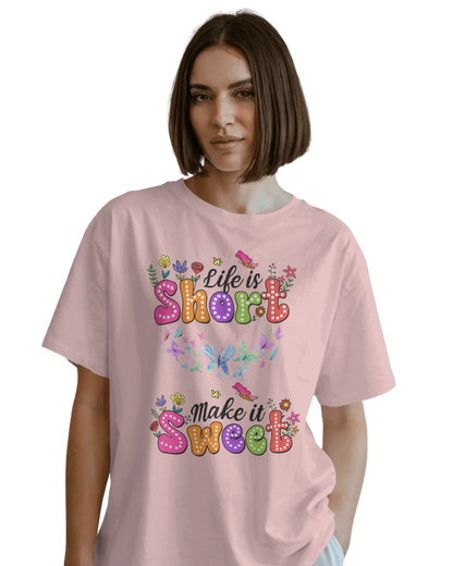 Women Oversize Tee | Printed | 100% Cotton T Shirt | Round Neck | Half Sleeves| Designed by NEOX | Vibrant Colors