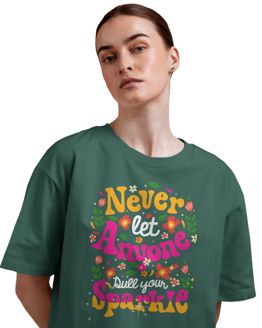 Oversize Tee Women | Printed | 100% Cotton T Shirt | Round Neck | Half Sleeves| Designed by NEOX | Vibrant Colors