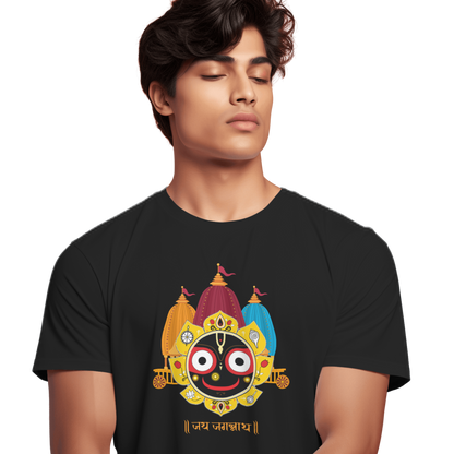 Unisex Printed Cotton T Shirt | Aastha | Round Neck | Half Sleeves|100% Cotton Regular Fit T-Shirt | Women | Men |