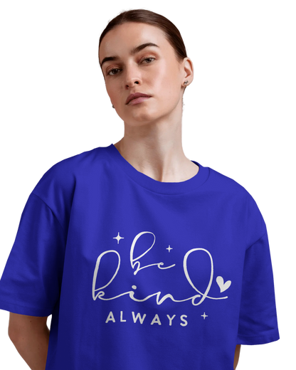 Women Oversize Tee | Printed | 100% Cotton T Shirt | Round Neck | Half Sleeves| Designed by NEOX | Vibrant Colors