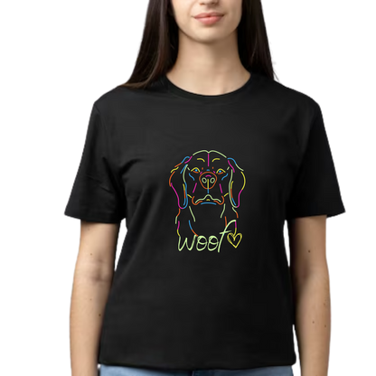 Unisex Printed Cotton T Shirt | Dog Lovers | Round Neck | Half Sleeves|100% Cotton Regular Fit T-Shirt | Women | Men |