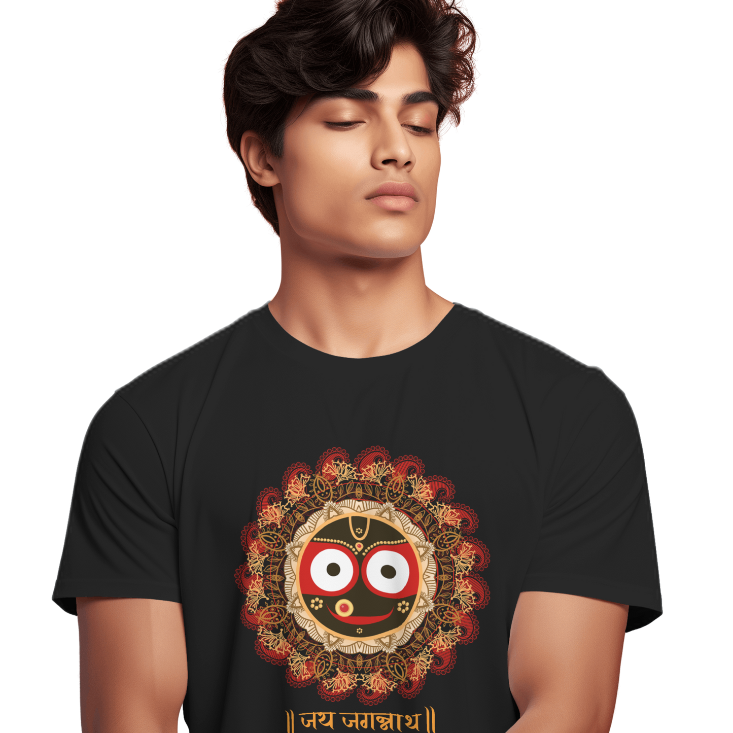 Unisex Printed Cotton T Shirt | Aastha | Round Neck | Half Sleeves|100% Cotton Regular Fit T-Shirt | Women | Men |