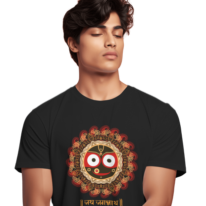 Unisex Printed Cotton T Shirt | Aastha | Round Neck | Half Sleeves|100% Cotton Regular Fit T-Shirt | Women | Men |