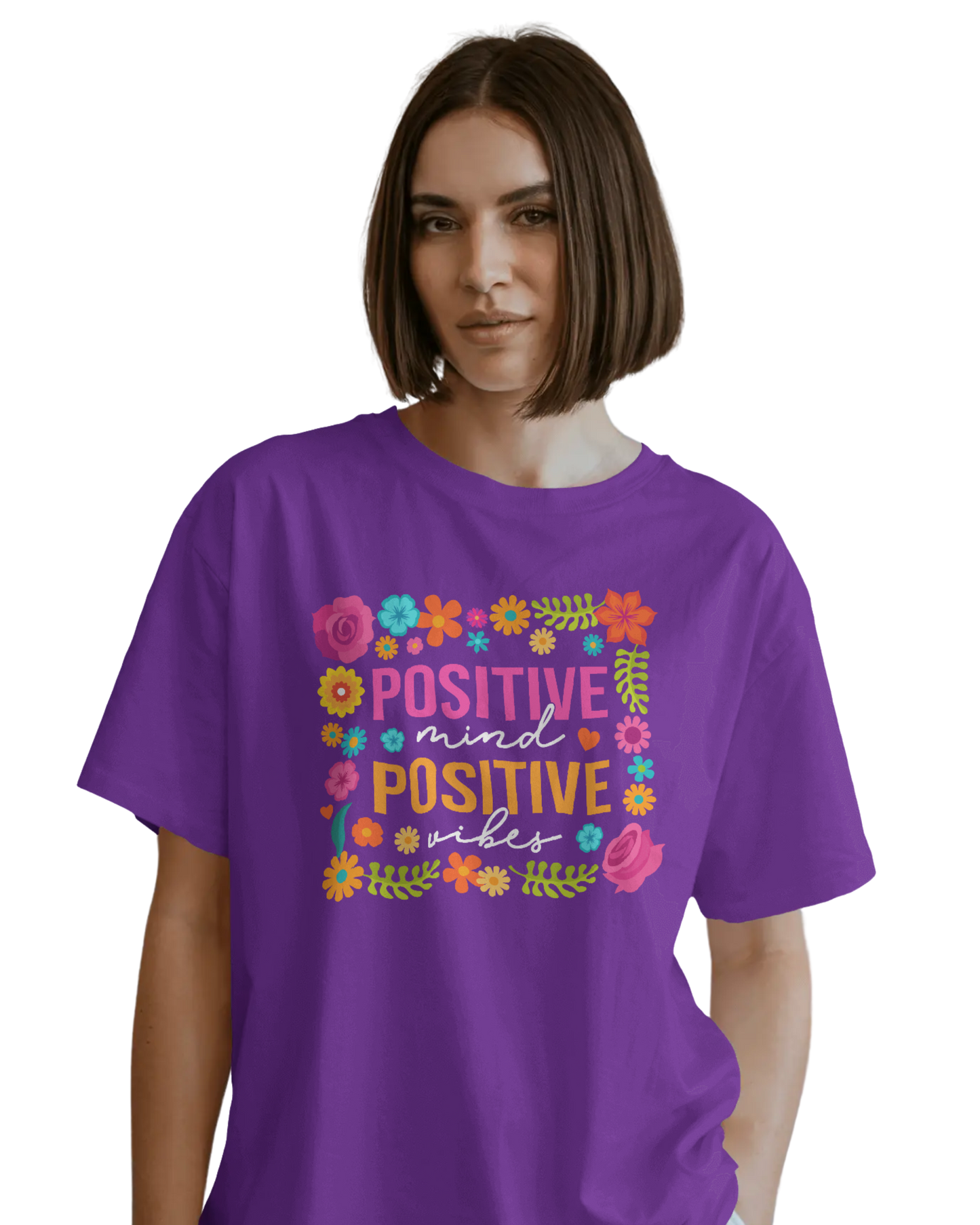 Women Oversize Tee | Printed | 100% Cotton T Shirt | Round Neck | Half Sleeves| Designed by NEOX | Vibrant Colors