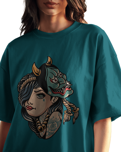Women Oversize Tee |Street wear | Casual Wear | 100% Cotton T Shirt | Round Neck | Half Sleeves| Vibrant Colors