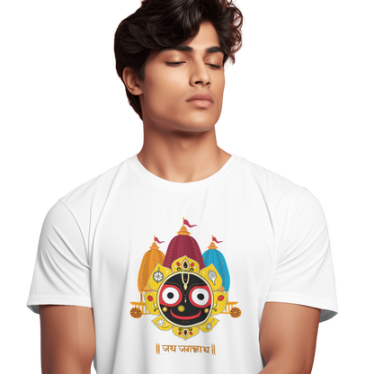 Unisex Printed Cotton T Shirt | Aastha | Round Neck | Half Sleeves|100% Cotton Regular Fit T-Shirt | Women | Men |