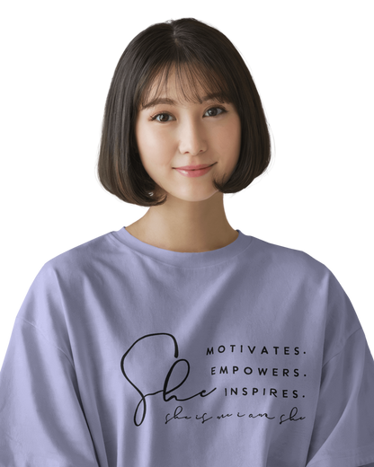 Women Oversize Tee | Printed | 100% Cotton T Shirt | Round Neck | Half Sleeves| Designed by NEOX | Vibrant Colors