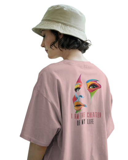 Women Oversize Tee | Printed | 100% Cotton T Shirt | Round Neck | Half Sleeves| Designed by NEOX | Vibrant Colors
