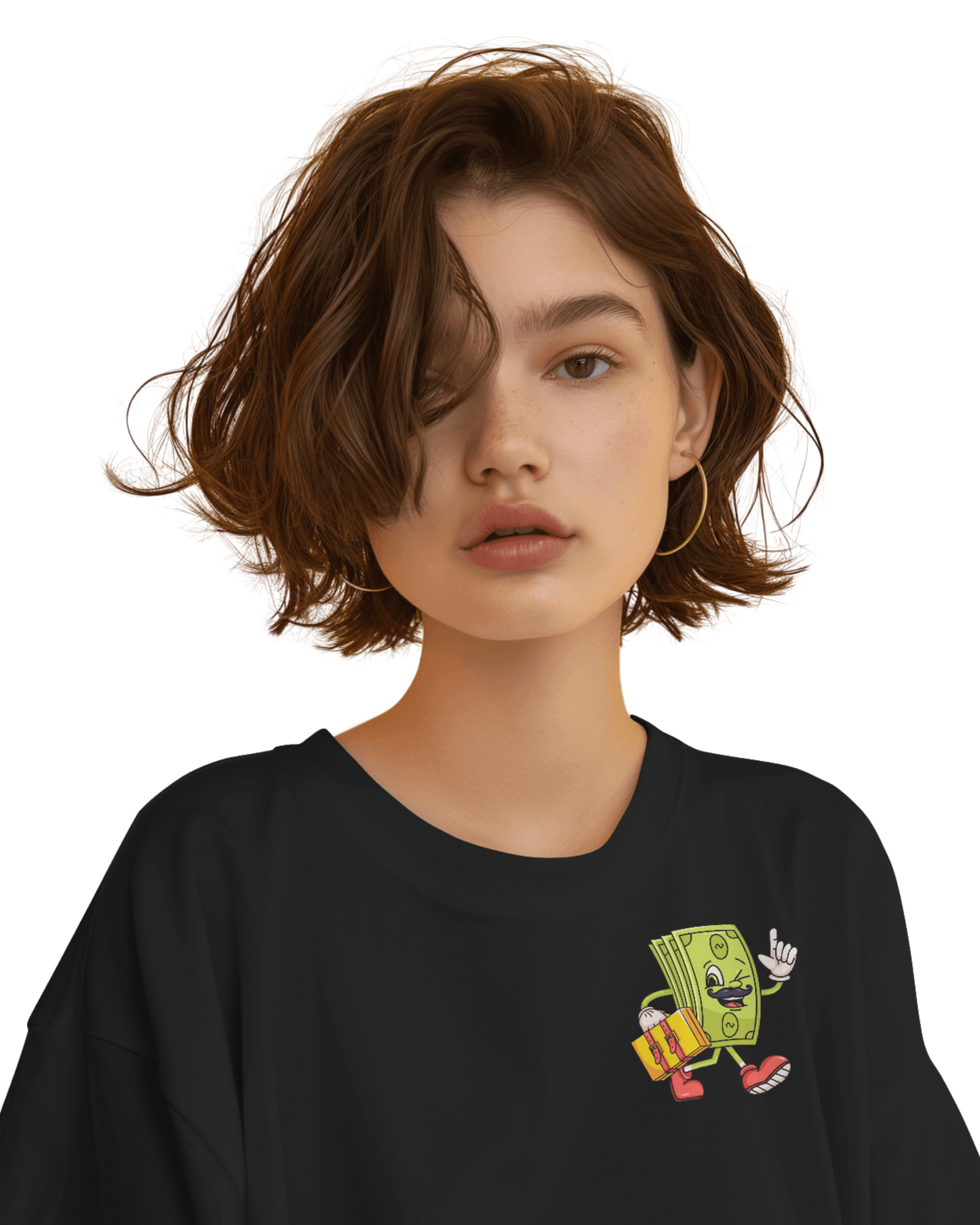 Oversize | Unisex Printed Cotton T Shirt | Round Neck | Half Sleeves|100% Cotton | Women | Men | Teen | Teen Vibes