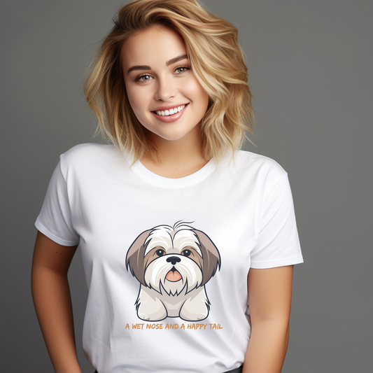 Unisex Printed Cotton T Shirt | Dog Lovers | Round Neck | Half Sleeves|100% Cotton Regular Fit T-Shirt | Women | Men |